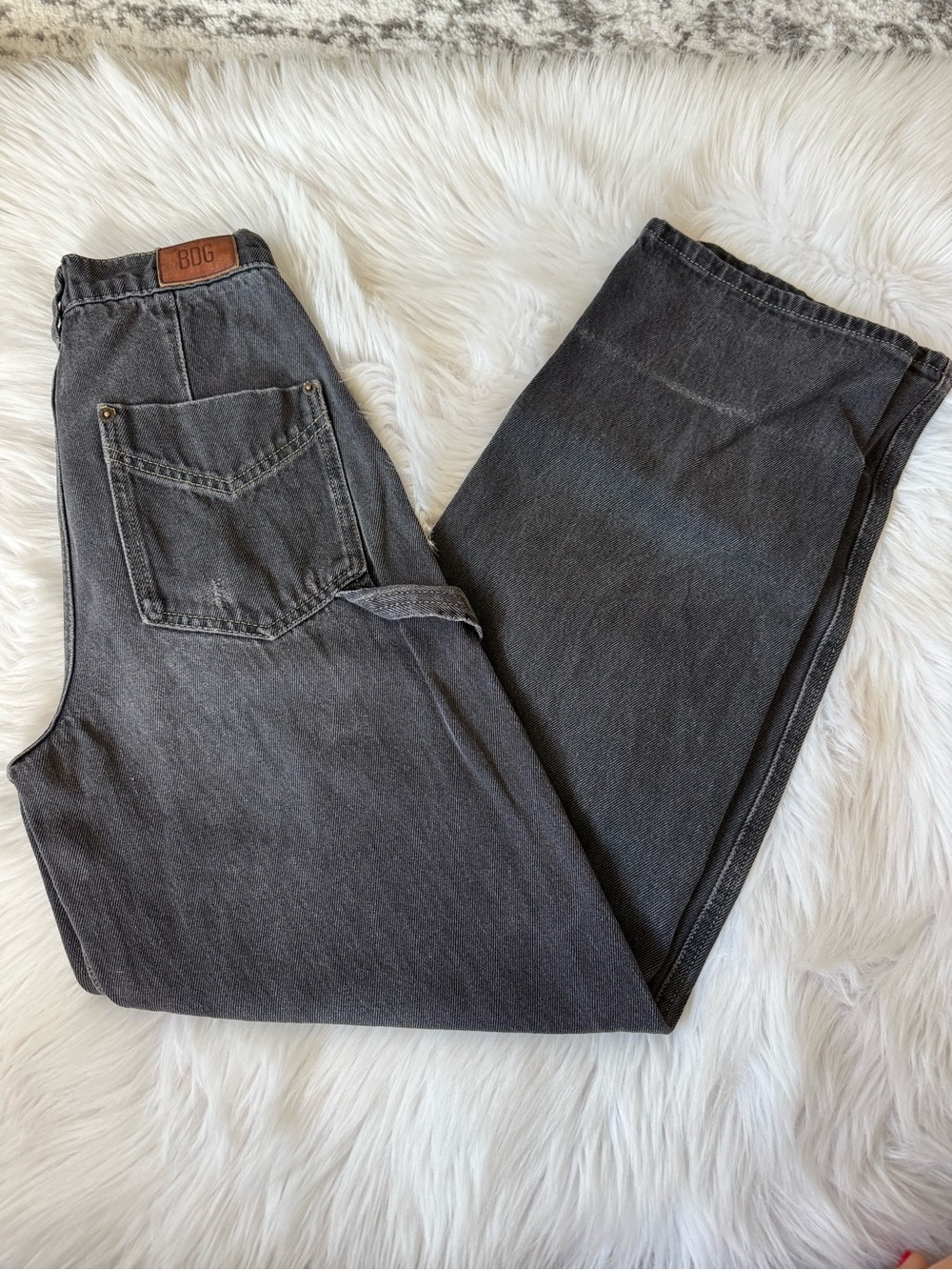 BDG Washed Black Wide-Leg Carpenter Jeans